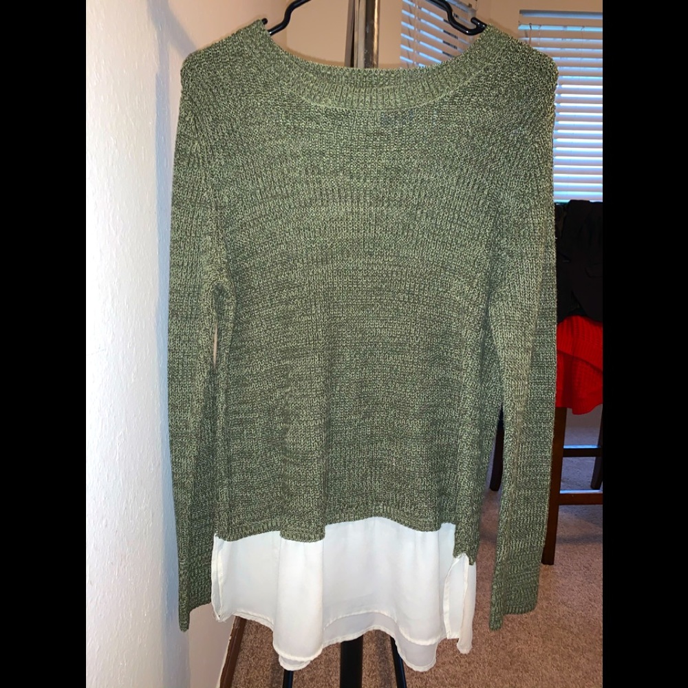 Sweater with sheer